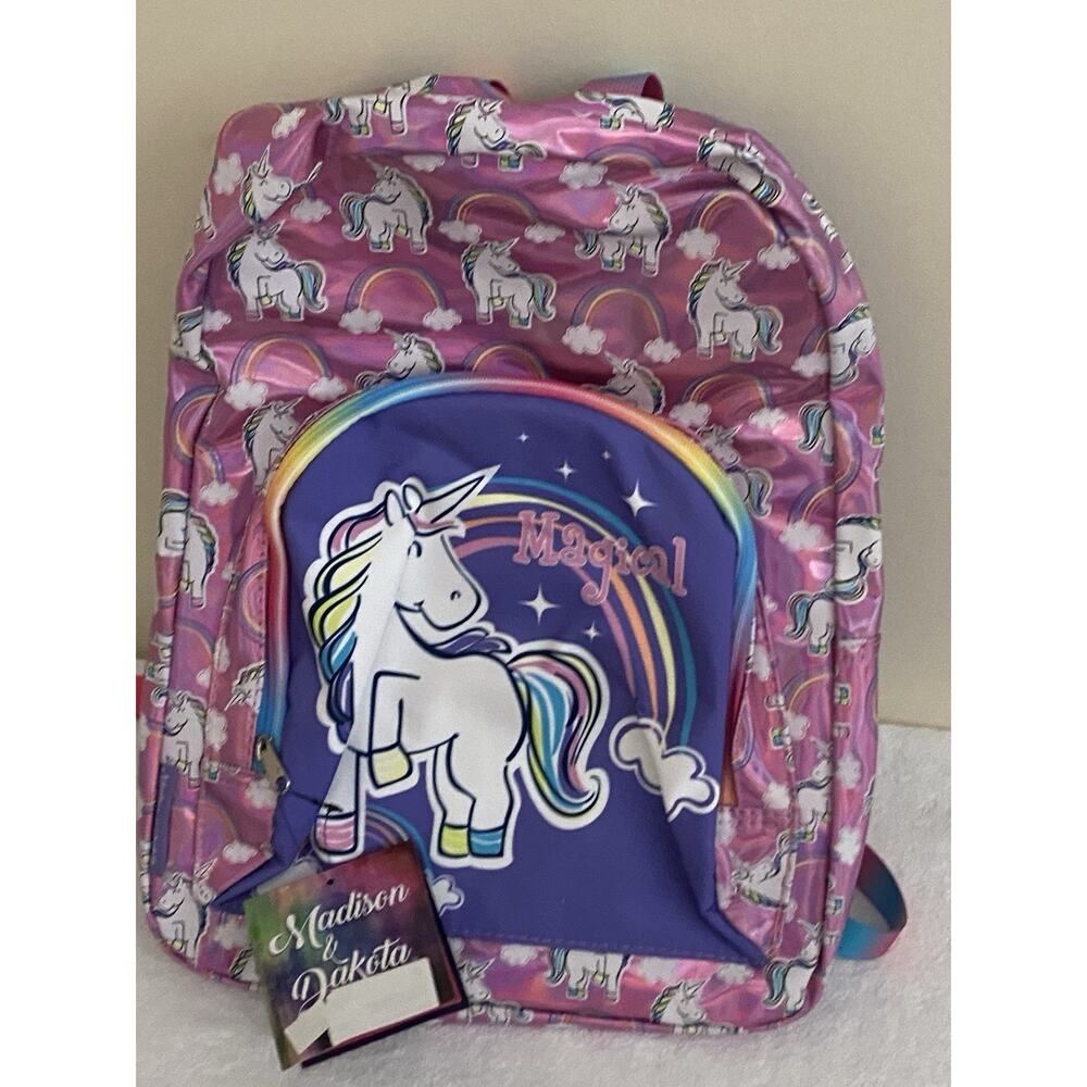 Adventure Trails Girls Metallic Unicorn Backpack - Picture 2 of 4
